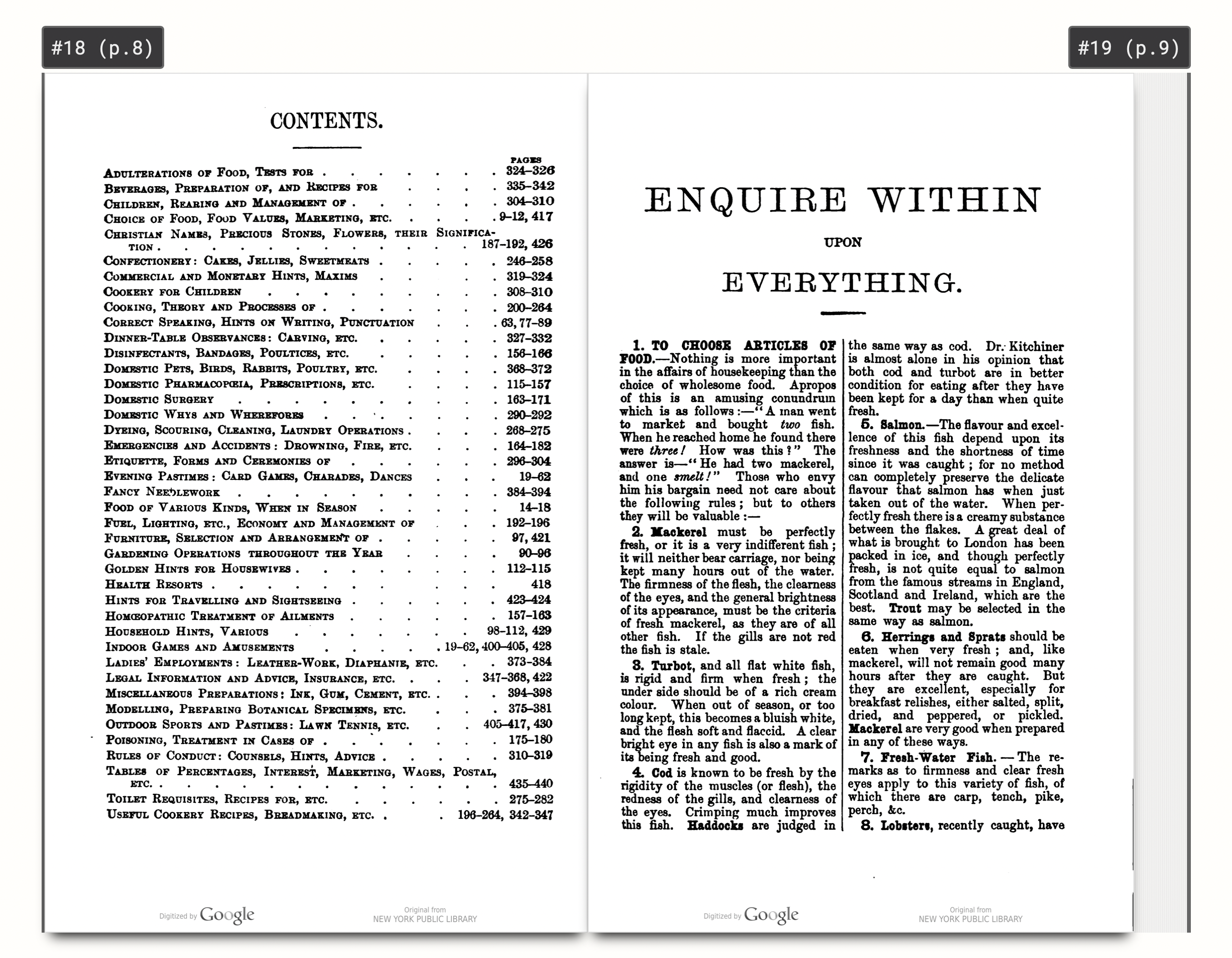 110th version, the content and first pages